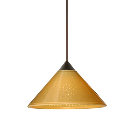 Besa Lighting Kona Cord Pendant, Mango Starpoint, Bronze Finish, 1x50W Halogen 1XT-282490-BR
